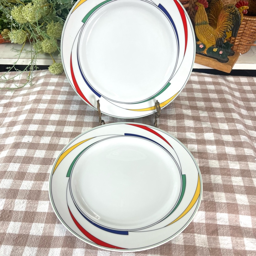 Vintage international rhythm flash dinner plates replacement retro